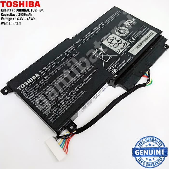 Baterai Toshiba L40-A L40D-A L45-A L40T-A L45D-A L45T-A PA5107 Ori