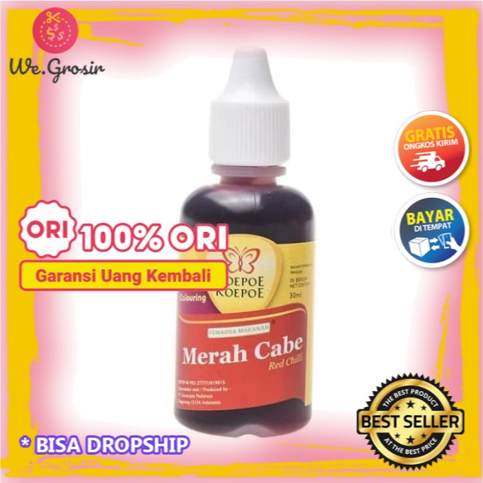 

PEWARNA MERAH CABE (30ml) - KOEPOE KOEPOE