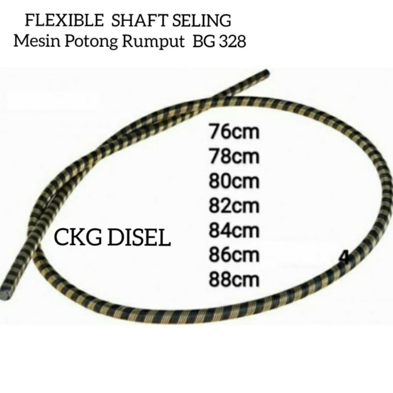 Flexsibel Shaft Seling Mesin Potong Rumput Gendong Ukuran 78 -90 cm