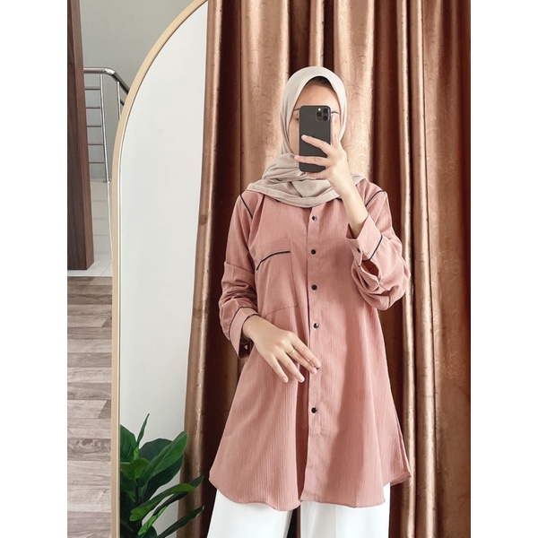 QUENY BASIC (Kemeja crinkle Ld 106 Pjg 75)
