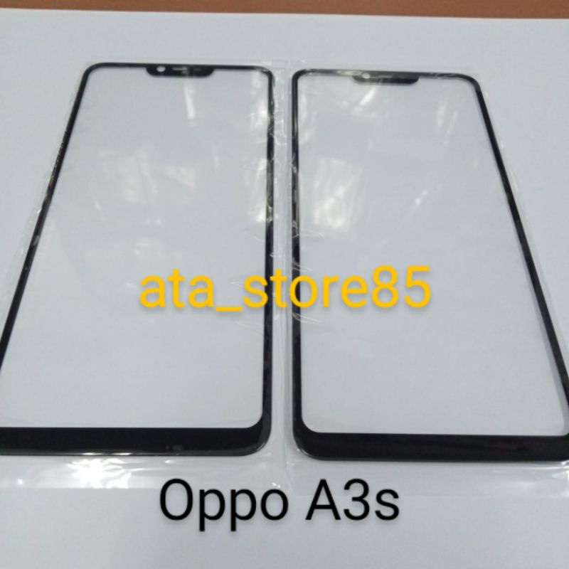 Kaca Depan Oppo A3s | A 3s Kaca LCD TS TC Touchscreen Glass LCD+Lem Plus Oca Kering Original