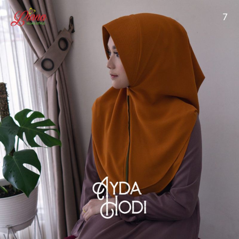 Jilbab Bergo Hoodie Hodi Ayda Ori Liana Hijab-Mustard