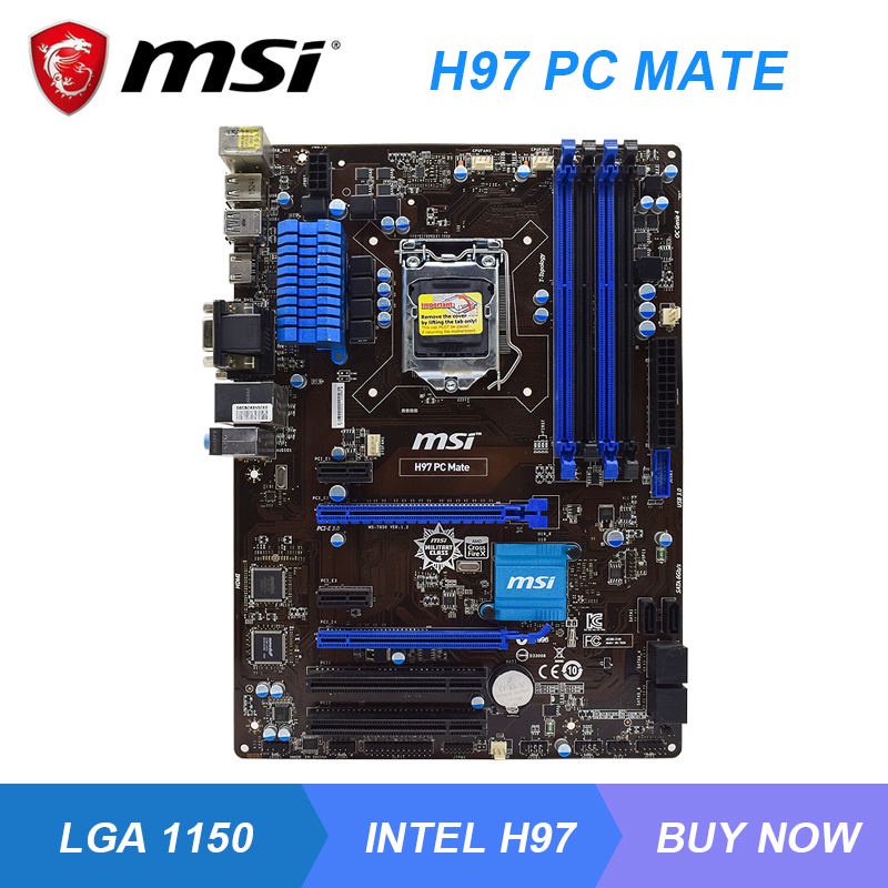 PREORDER MSI H97 PC Mate LGA 1150 Intel H97 Desktop PC Motherboard DDR3 32G Xeon E3-1285 v4 Core i7-