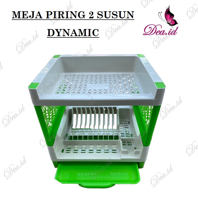 [DEASHOP] RAK PIRING 2 SUSUN - RAK PIRING PLASTIK SUSUN 2 DINAMIC RSOK 2 MULTIFUNGSI - RAK SUSUN PIRING GELAS SERBAGUNA DYNAMIC olymplast