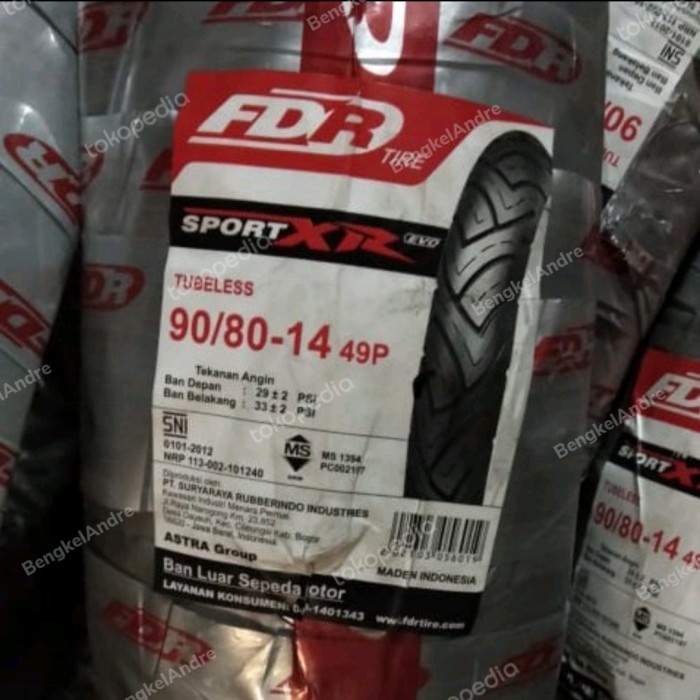 BAN LUAR FDR 90/80-14 SPORT XR TUBELESS