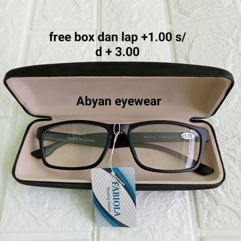 kacamata baca plus pria dan wanita trendy fabiola