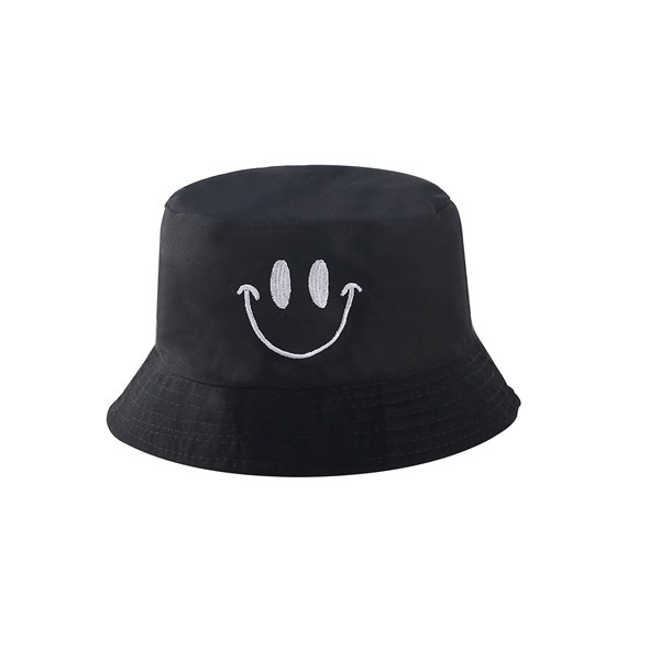 Topi Bucket Hat Korea Hitam Pria Wanita Dewasa