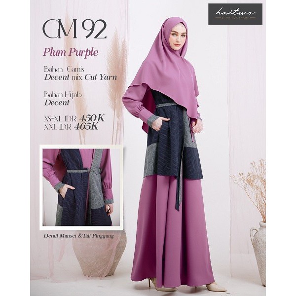 NEW GAMIS SET HIJAB HAIHAI GM 92 HAITWO GM 92 ORI