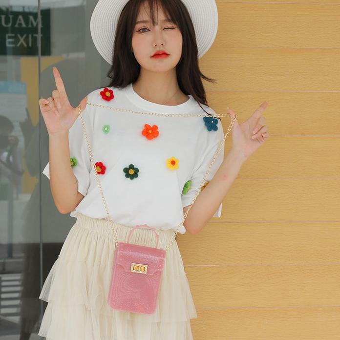 ✸ Tasready Tas HP Selempang Glitter Jelly Handphone Wanita T032 ۩