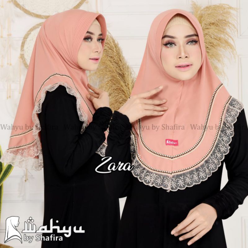 BERGO ZEENA QINTANI HIJAB BERGO ZARA RENDA WAHYU BU SHAFIRA HIJAB INSTAN RENDA BERGO POLOS JERSEY SUPER PREMIUM KERUDUNG ZIPPER-Dustynude [Zara]