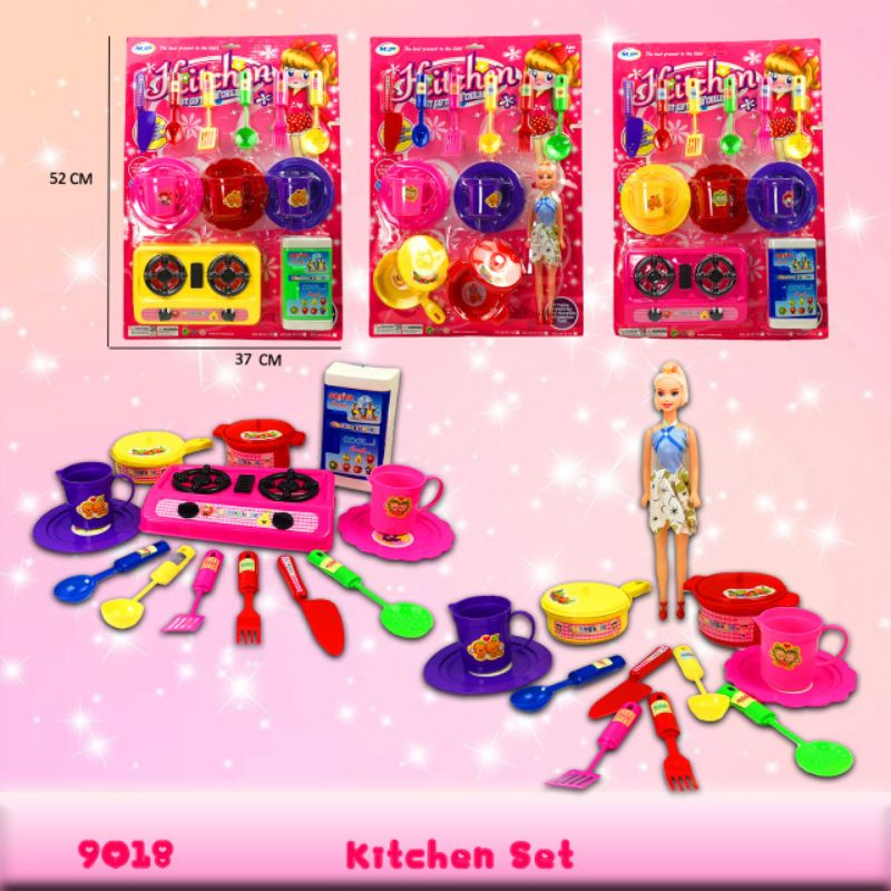 MAINAN EDUKASI/ MAINANAN ANAK PEREMPUAN/BARBIE ALAT SET DAPUR