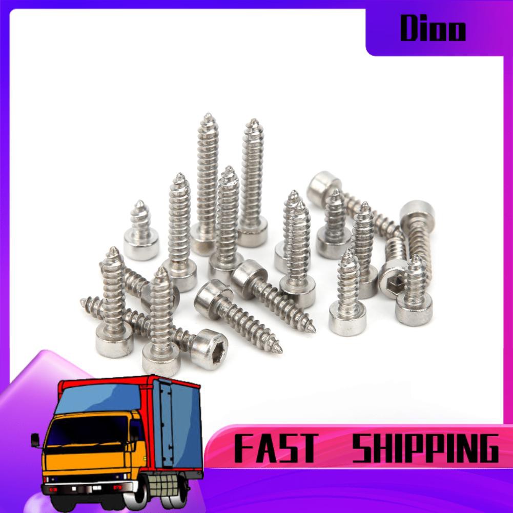 Dioo 360pcs Sekrup M3 Hex Socket 304 Bahan Stainless Steel