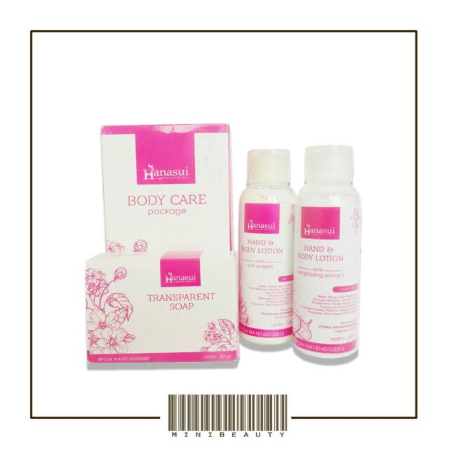 Hanasui paket body 3in1 body care bpom original