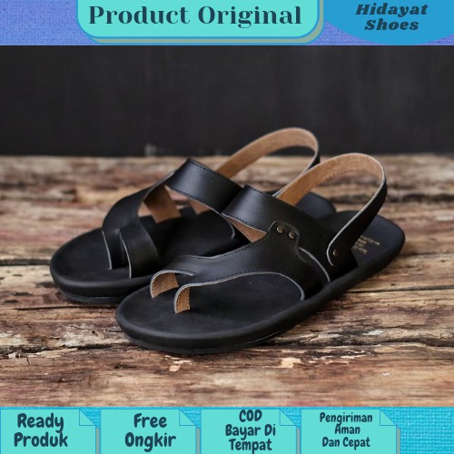 SANDAL JAPIT PRIA KULIT CEVANY RIOT | SANDAL JEPIT JAVIT SANDAL KULIT PRIA BAHAN KULIT ASLI AWET