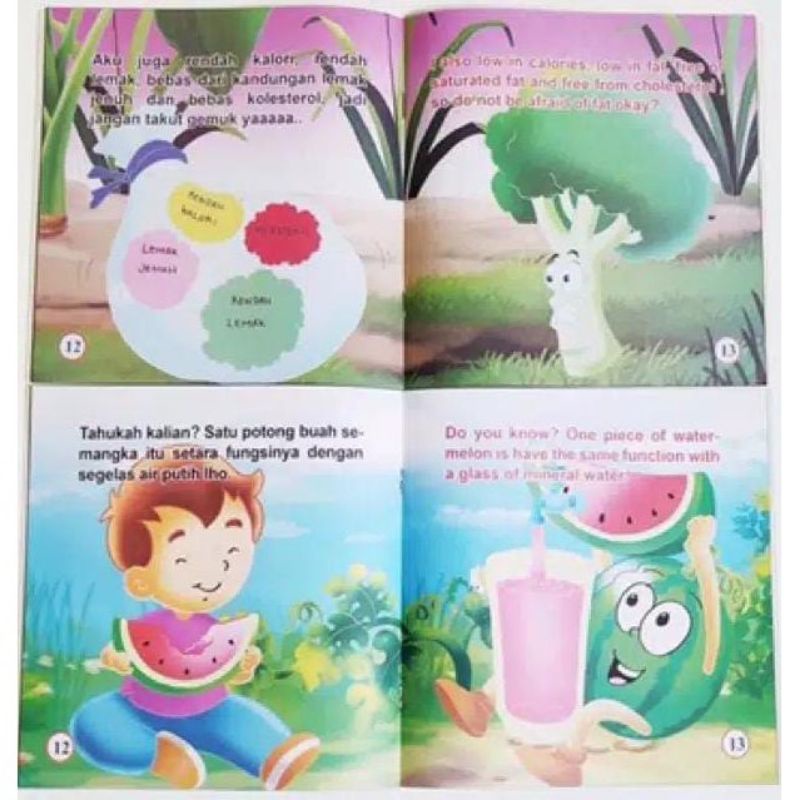 Buku Cerita Anak Bergambar Seri Dongeng Negeri Buah Dan Manfaat Buah Sayur