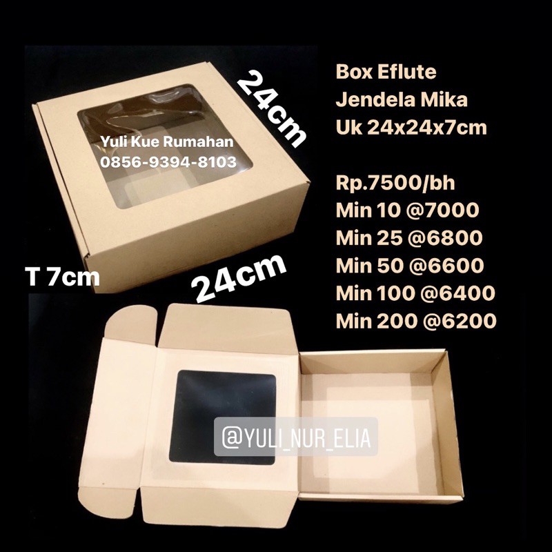

Box Eflute Jendela Mika Uk 24x24x7cm UKURAN LUAR