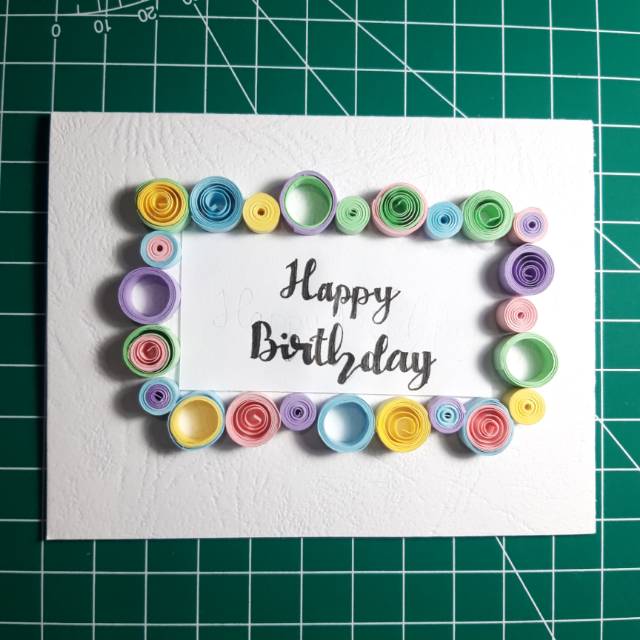 Kartu ucapan ultah/graduated/wedding paper quilling