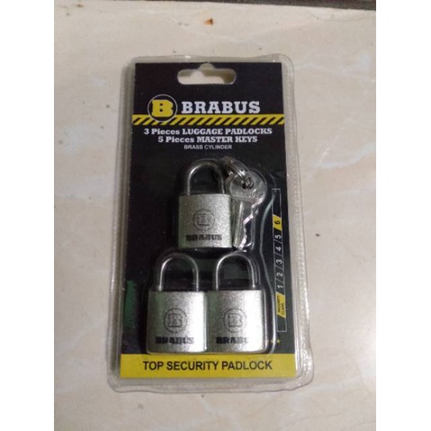 Gembok koper master key gembok tas brabus 3pcs