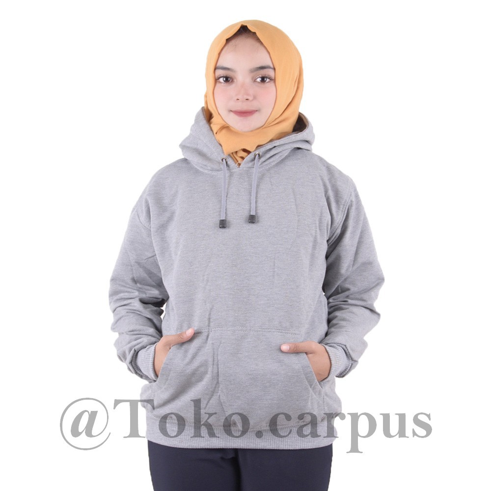 JAKET JUMPER POLOS PRIA WANITA ABU MUDA TOKO CARPUS