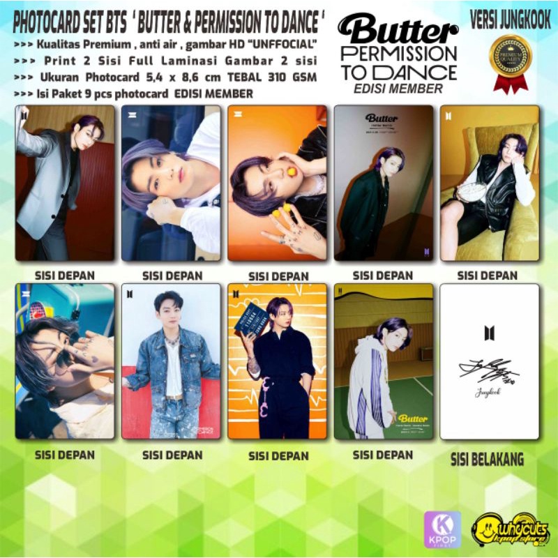 PHOTOCARD SET PC BTS PREMIUM // BUTTER //