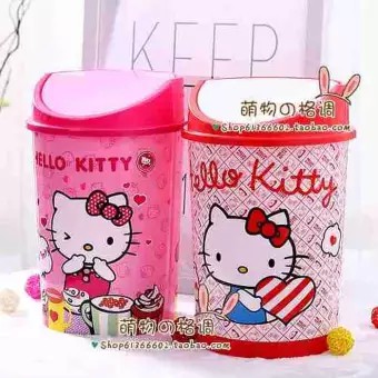 Tempat tong sampah Hello Kitty ukuran tinggi 40cm Makassar