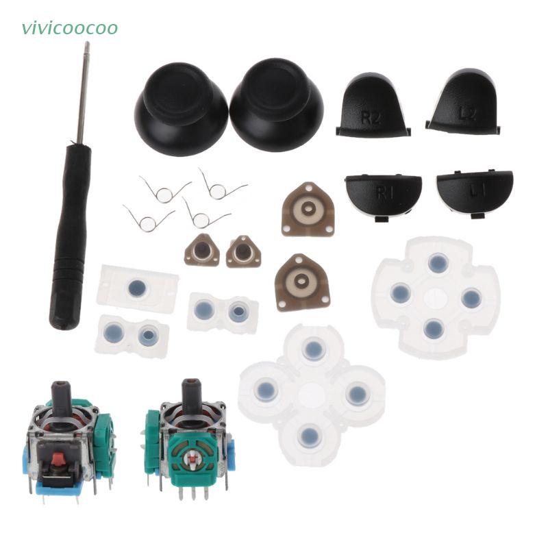 Vivi L1 R1 L2 R2 Tombol Trigger 3d Analog Joystick Bahan Karet Konduktif Untuk Ps4