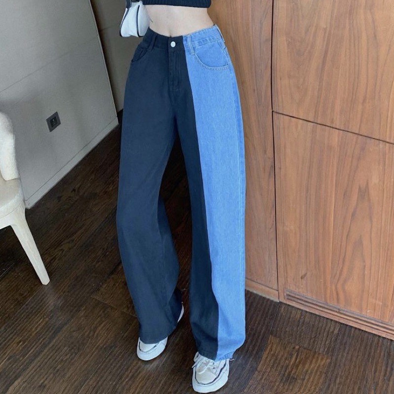 [PO] two-toned wide jeans