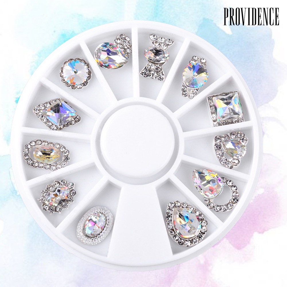 Providence 1 Box Women Multicolor DIY Nail Art Tip 3D Decor Glitter Rhinestone Beauty Tool