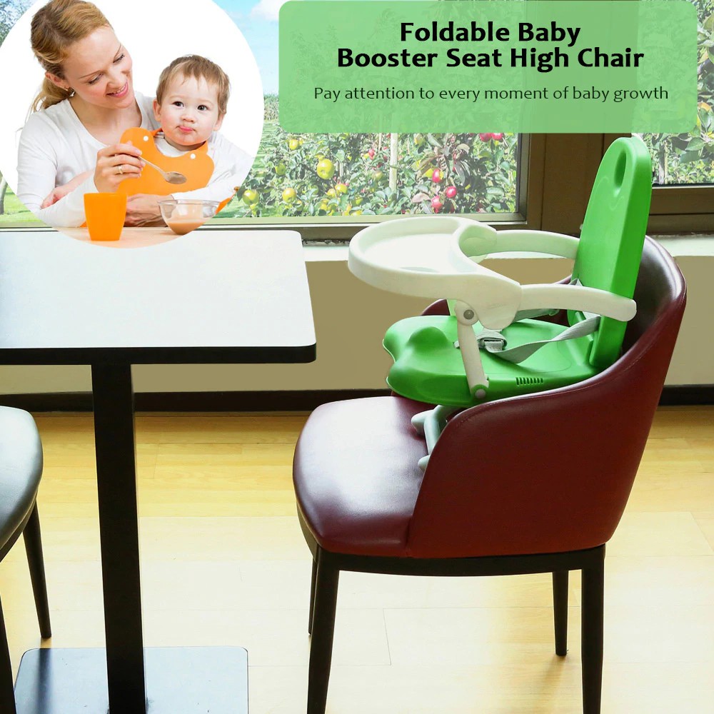 Peralatan Anak Baby Chair Seat Portable Kids Booster High Chair With Table Foldable Children Shopee Indonesia