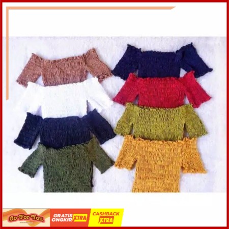 ATASAN SABRINA KERUT - CROP SABRINA KERUT MC [Goforyou]