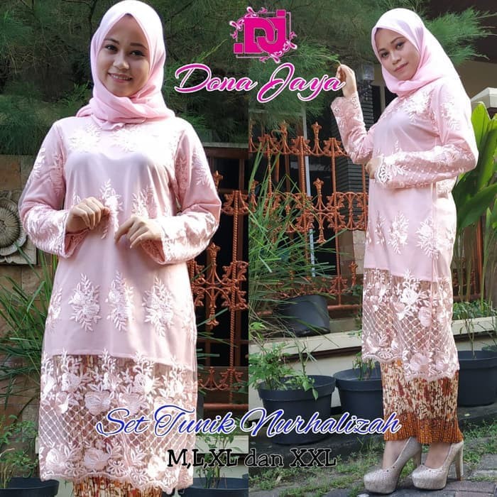 set kebaya tunik rosalinda ternew