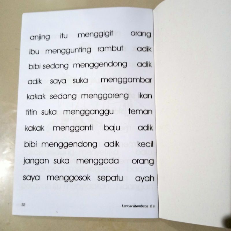 buku lancar membaca 2A 32halaman (16×24cm)