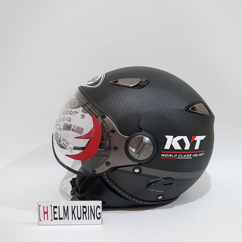 HELM KYT ELSICO #3 MOTIF BLACK DOFF GUNMENTAL
