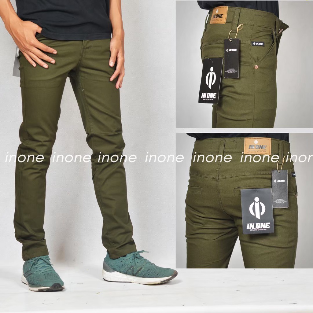 Celana Chino Panjang ORIGINAL IN ONE untuk pria Bahan katun twill sweding premium quality terbaru TERLARIS MURAH