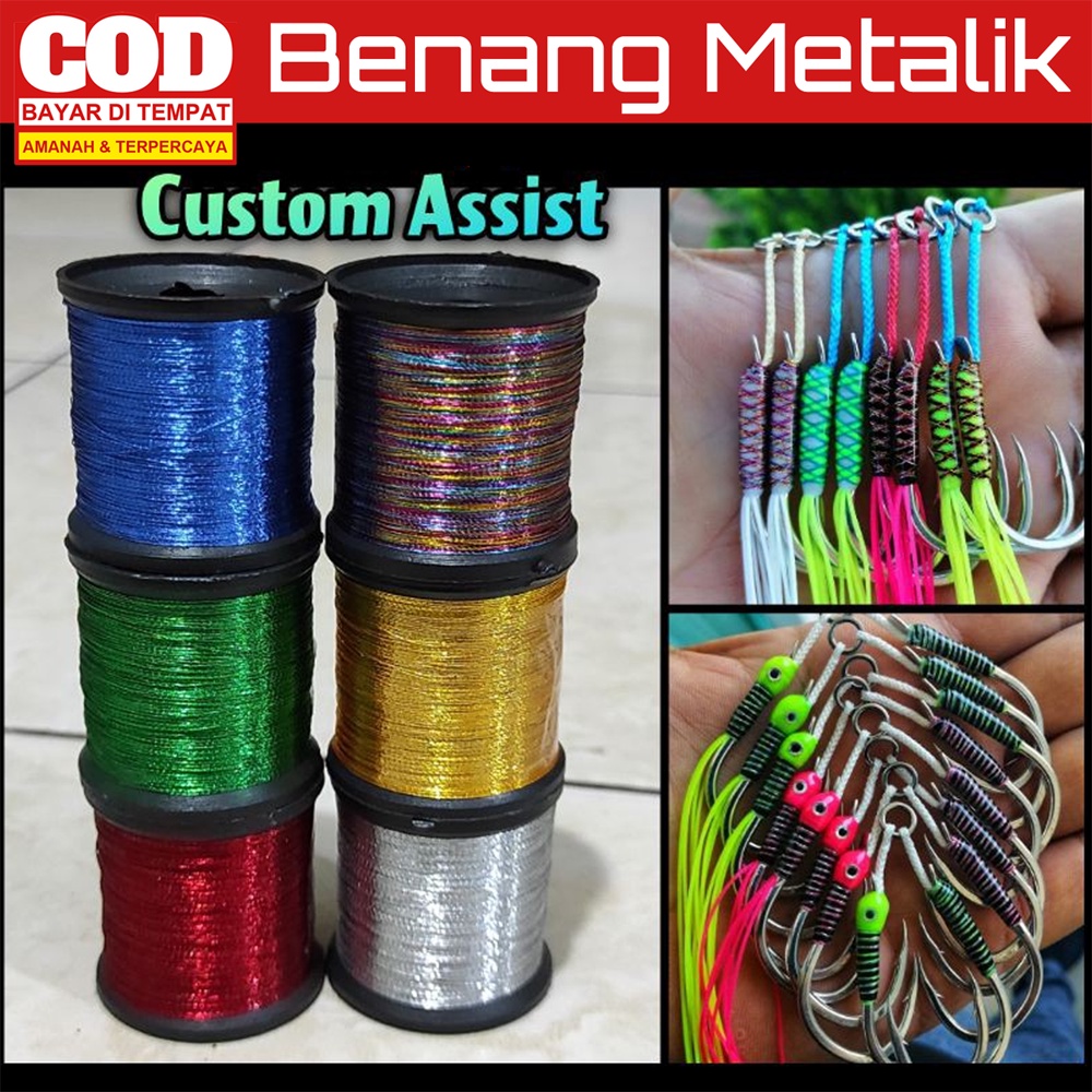 TERBAIK BENANG METALIK CUSTOM ASSIST HOOK JORAN WRAPPING BERKUALITAS
