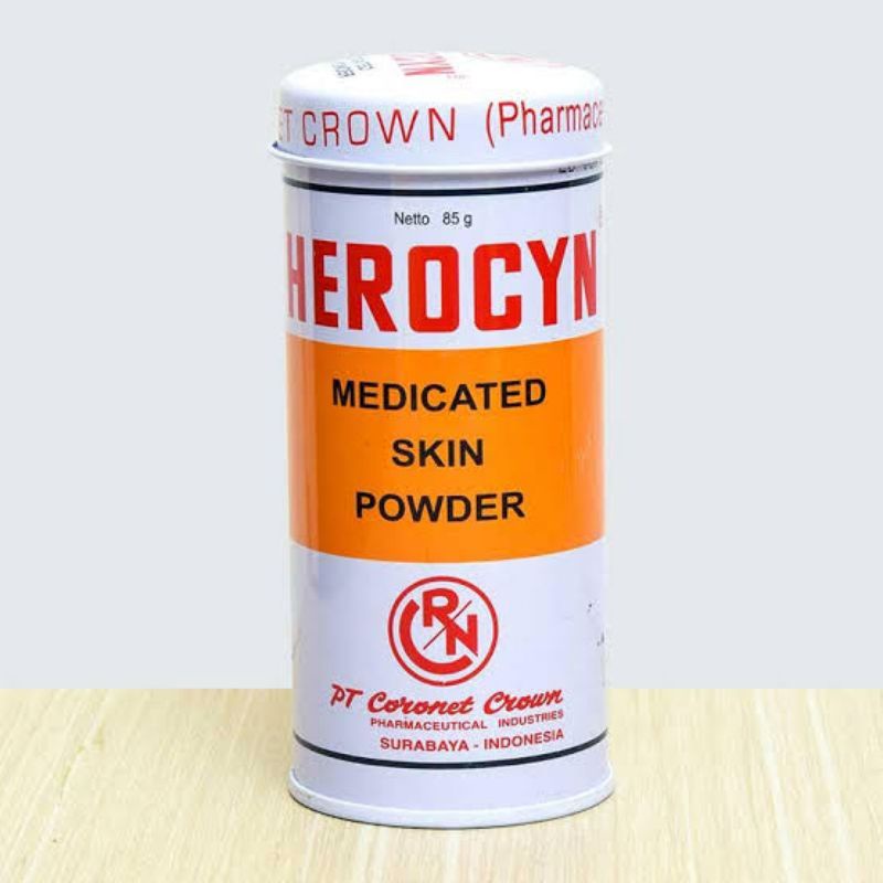 ORIGINAL HEROCYN 85 GRAM BEDAK GATAL BIANG KERINGAT KULIT BADAN HEROCIN