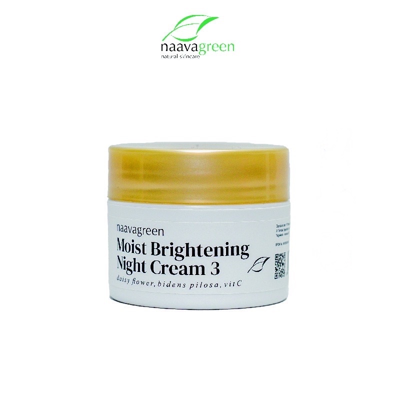 Naavagreen Natural Skincare Moist Brightening Night Cream 3 Krim Malam 10g