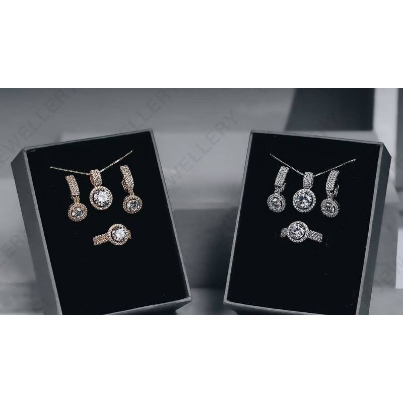 set perhiasan perak chroom