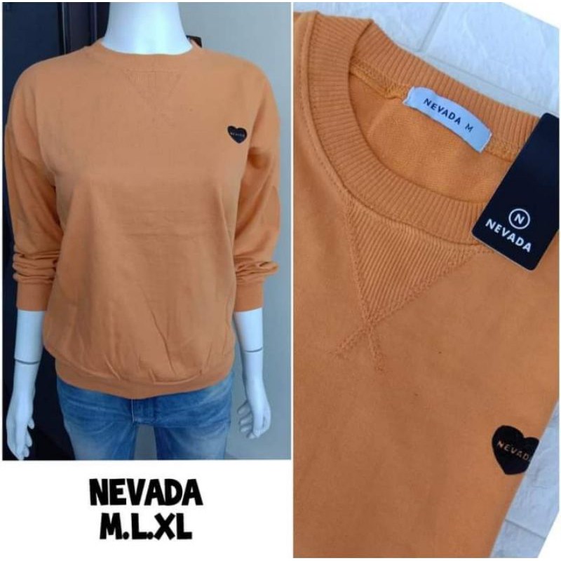 (COD) SWEATER NEVADA FULL HANTAG//PAKAIAN POLOS WANITA KEKINIAN