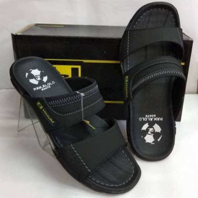  Sandal  kulit casual Pakalolo  N2353 Hitam original Shopee  