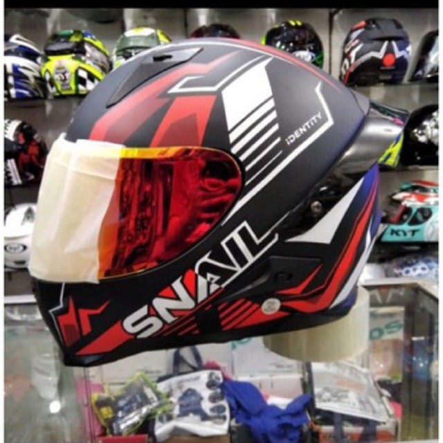 Helm Snail FFS1 Identity Black Red/Full Face