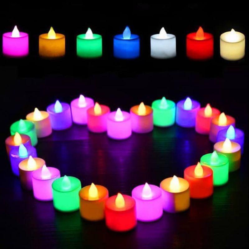 Lampu Hias Elektrik Bentuk Love - AC 20 --  Lilin Mini LED Dekorasi elektrik Kamar tidur outdoor dekorasi pesta pernikahan natal candle light romatic dinner romantis lampion lantai hadiah souvenir