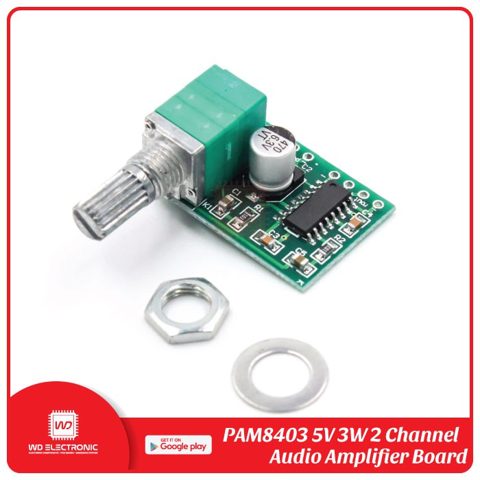 PAM8403 5V 2 CHANNEL AUDIO AMPLIFIER BOARD WITH POTENSIO