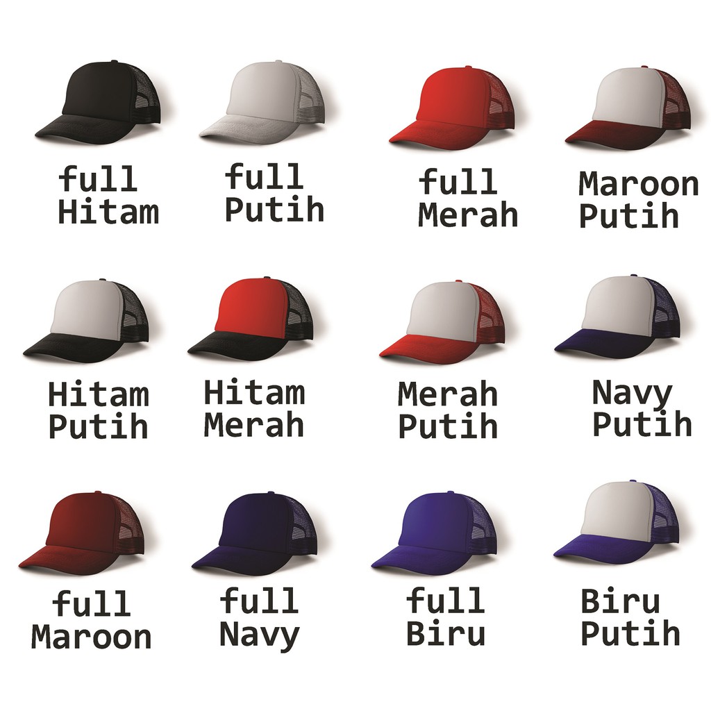 pre order topi custom trucker design sendiri bisa satuan wak!