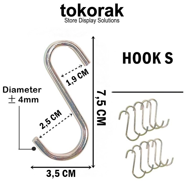 GANTUNGAN SERBAGUNA HOOK S PENGAIT CANTOLAN MODEL S