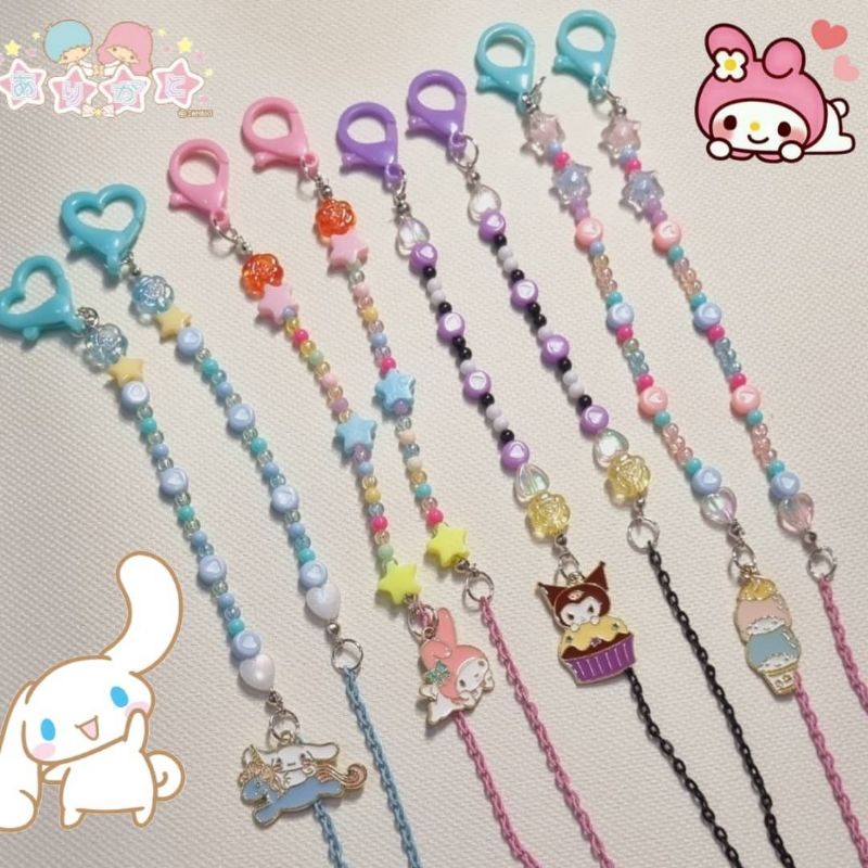 tali masker strap mask kuromi twinstar melody cinnamoroll pompompurin