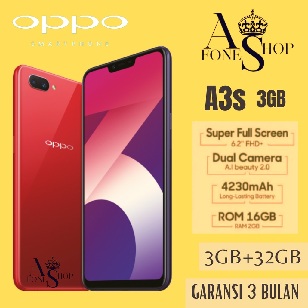 Hp oppo murah A3s 4/64gb-8