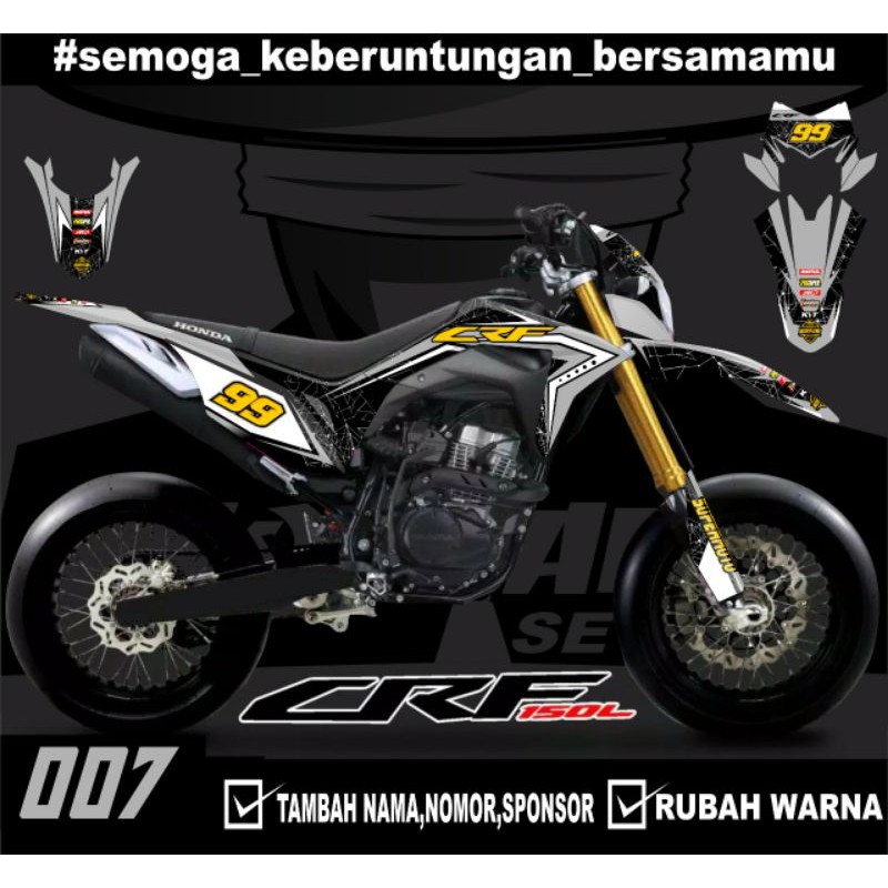 Sticker setiker stiker decal CRF 150 L- (a007) minimalis Fullbody-Dekal stiker CRF 150 L Trail