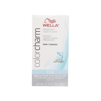 Wella Color Charm Liquid Permanent Hair Color T18 Lightest Ash Blonde
