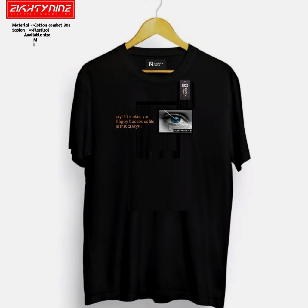 T-Shirt EIGHTYNINE – Black Edition Trendy Casual Unisex Good Brand Quality Stylish